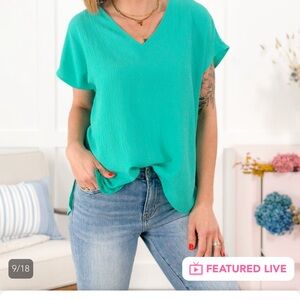 Plus/Reg short Dolman sleeve V neck Tunic Top, BNWT